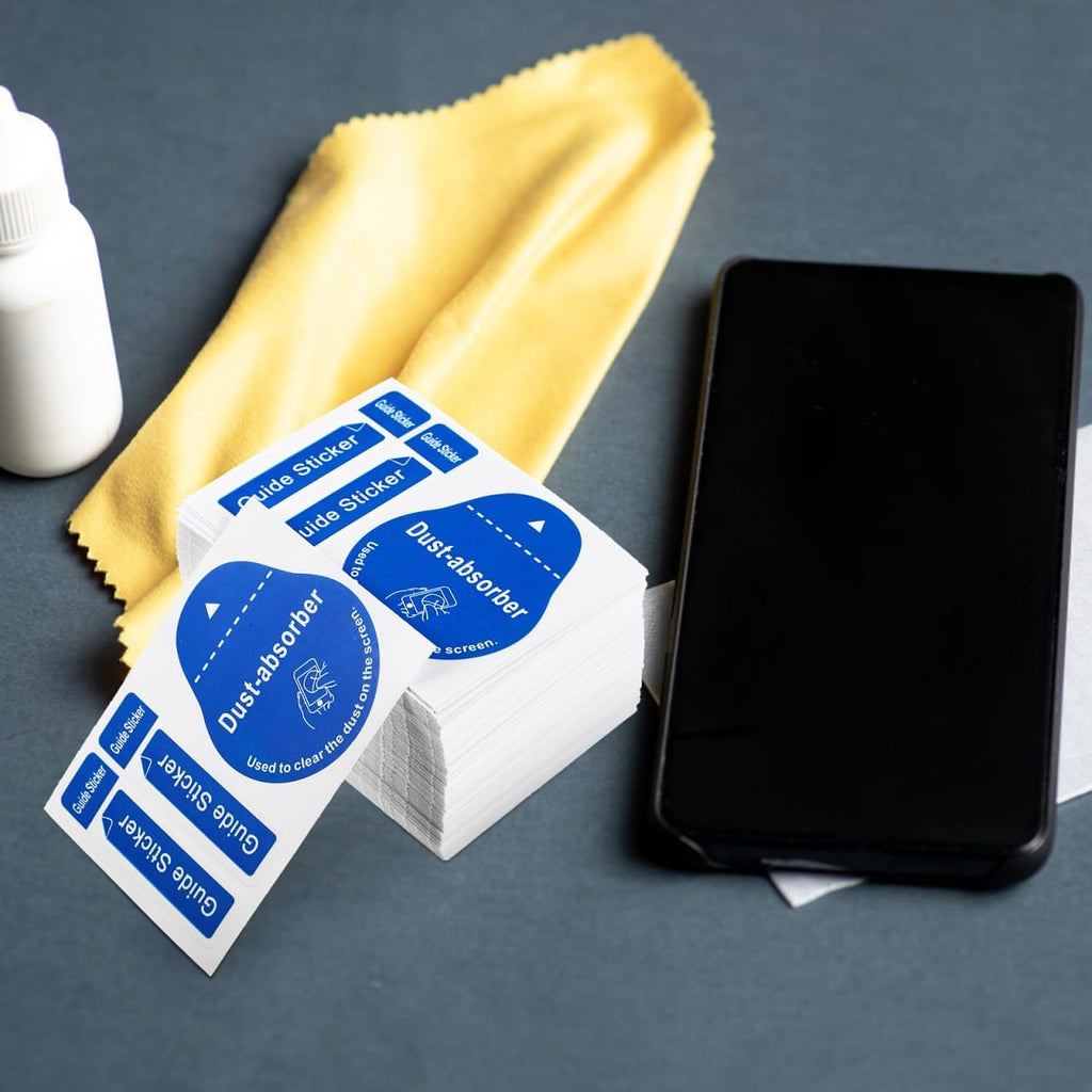 Uonlytech LCD Screen Cleaning Stickers - 600 Pcs Portable Dust Removal Decals for Phones & Tablets