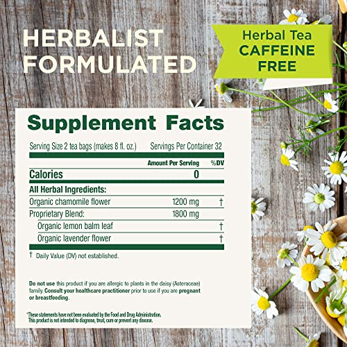 Traditional Medicinals Organic Chamomile Lavender Tea Bags - 32 Count