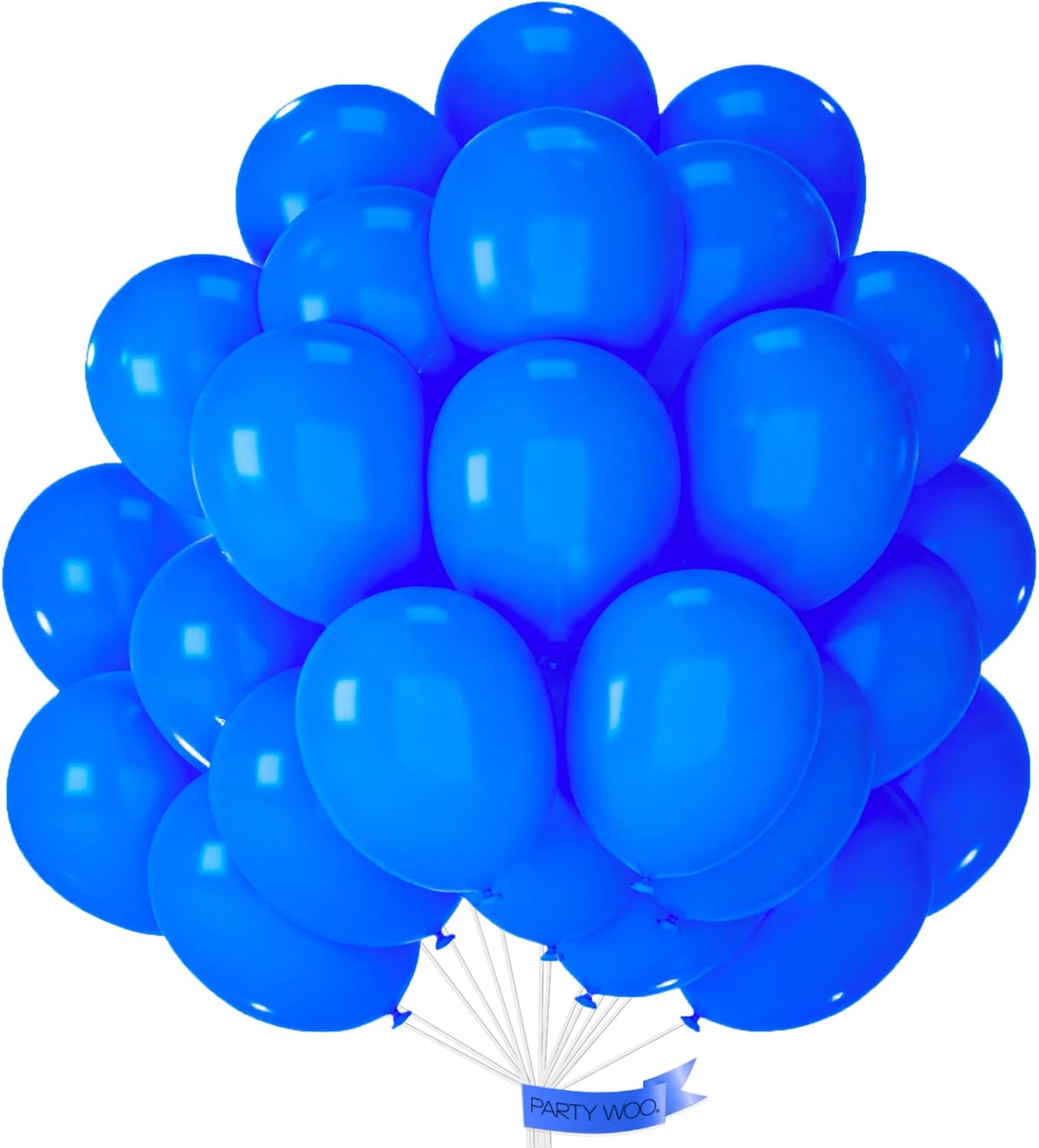 PartyWoo Royal Blue Balloons - 101pcs 12-Inch Dark Blue Latex for Weddings, Baby Showers & More