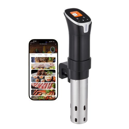 1100W Sous Vide Precision Cooker with Touchscreen & WiFi App Control, 24-Hour Delay Start, Accurate Temperature Control for Perfect Cooking