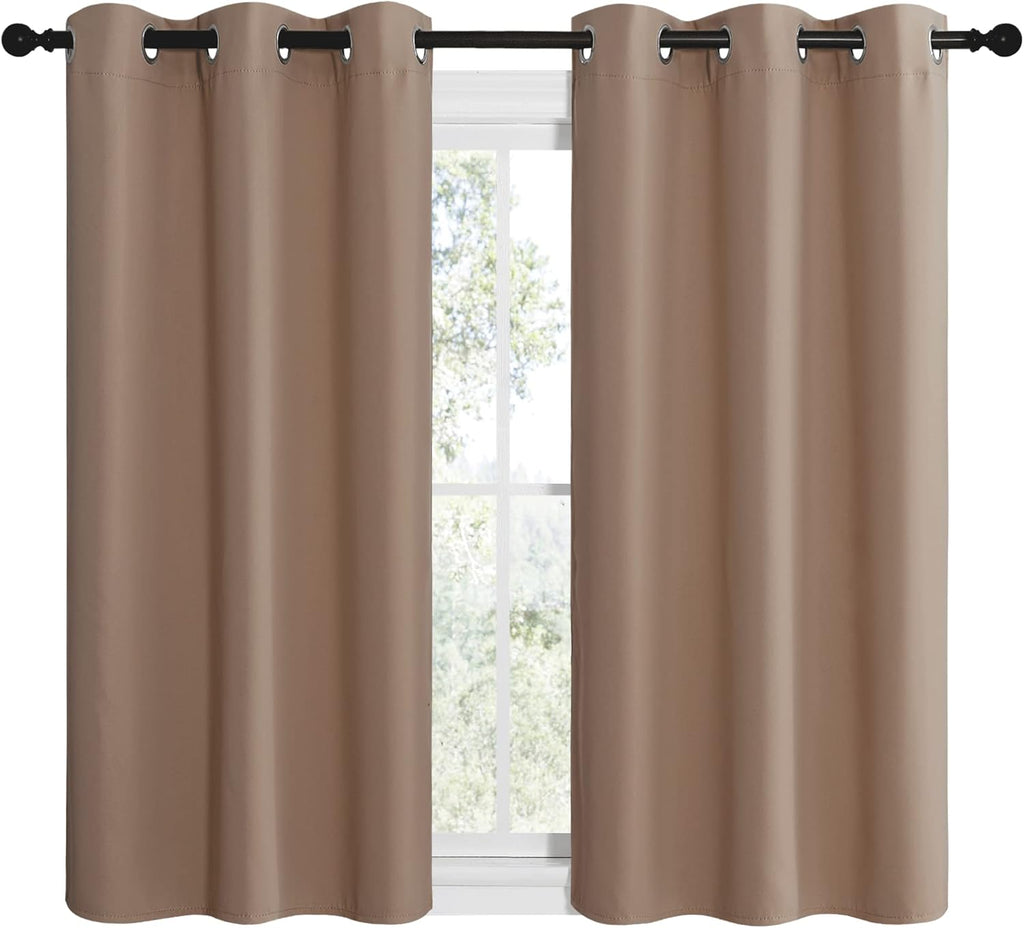 NICETOWN Blackout Curtains - Thermal Insulated Grommet Drapes for Small Windows | 42x48 Inch, Set of 2