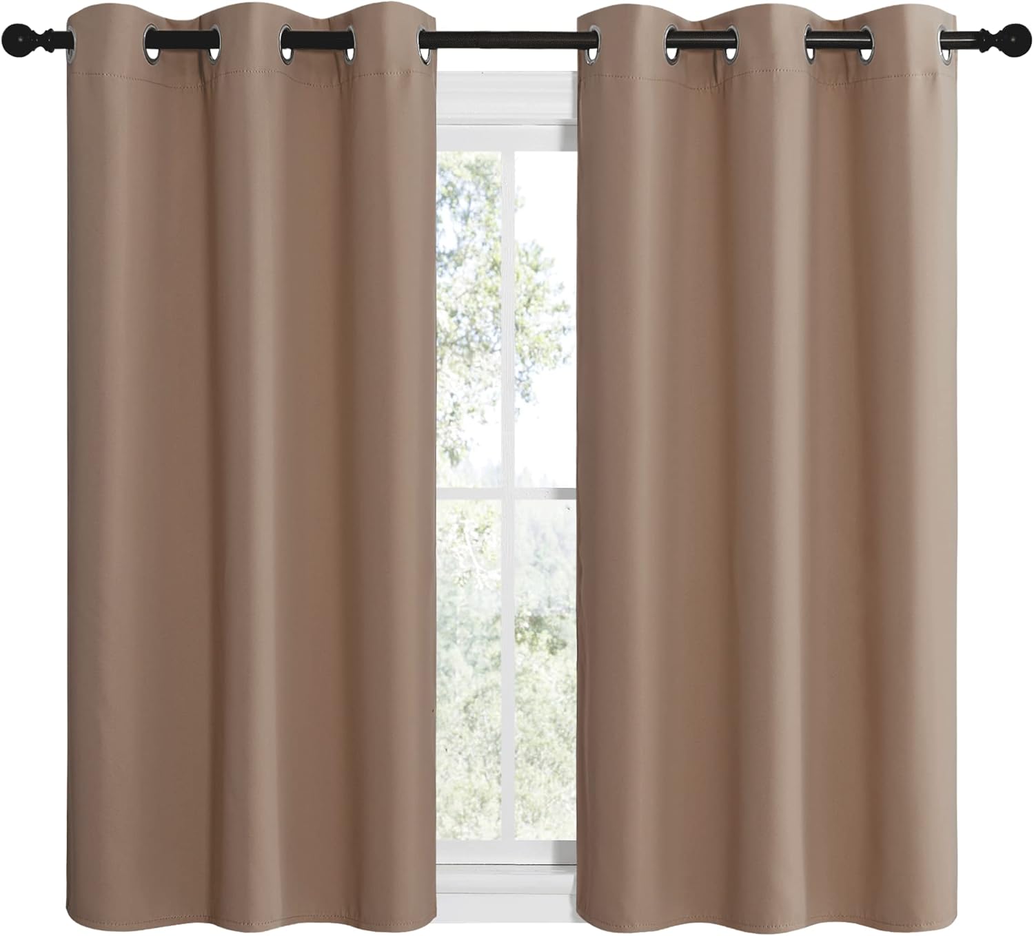 NICETOWN Blackout Curtains - Thermal Insulated Grommet Drapes for Small Windows | 42x48 Inch, Set of 2