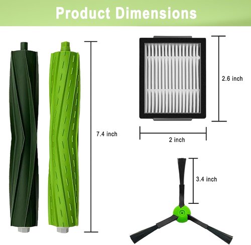 iRobot - 18 Pack Replacement Parts for Roomba i3, i7, i4, E5, J7 | Includes Roller Brushes & Filters