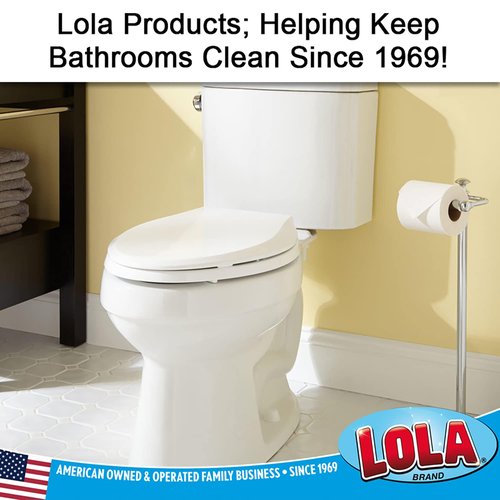 LOLA Classic Toilet Brush, 2 Pack, Durable Fiber Stiff Bristles, Compact Size, Non-Scratch, Long-Lasting