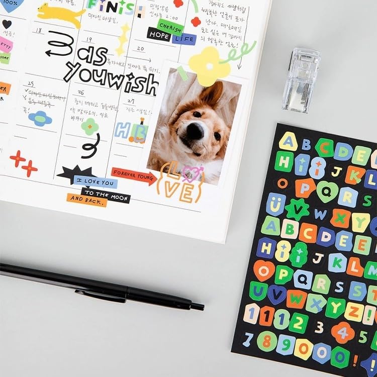 Acoavo Self-Adhesive Magazine Letter Alphabet Stickers for Scrapbooking and Crafts