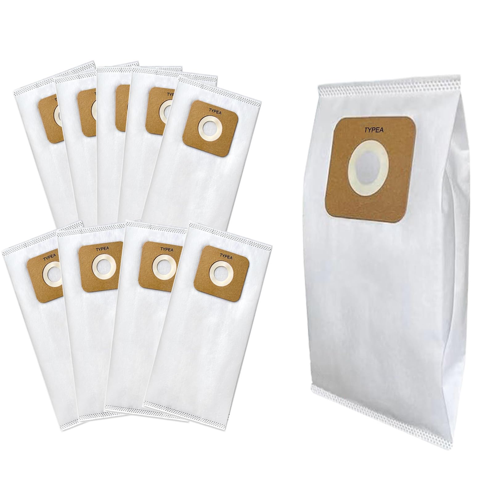10 pack Type A HEPA Vacuum Bags Fit for simplicity symmetry,S20EZM,5000/6000 Series,for Riccar Most Vibrance, R-Series,2000/4000 Series Upright Vacuum Cleaners,Replacement Part RAH-6/SAH-6