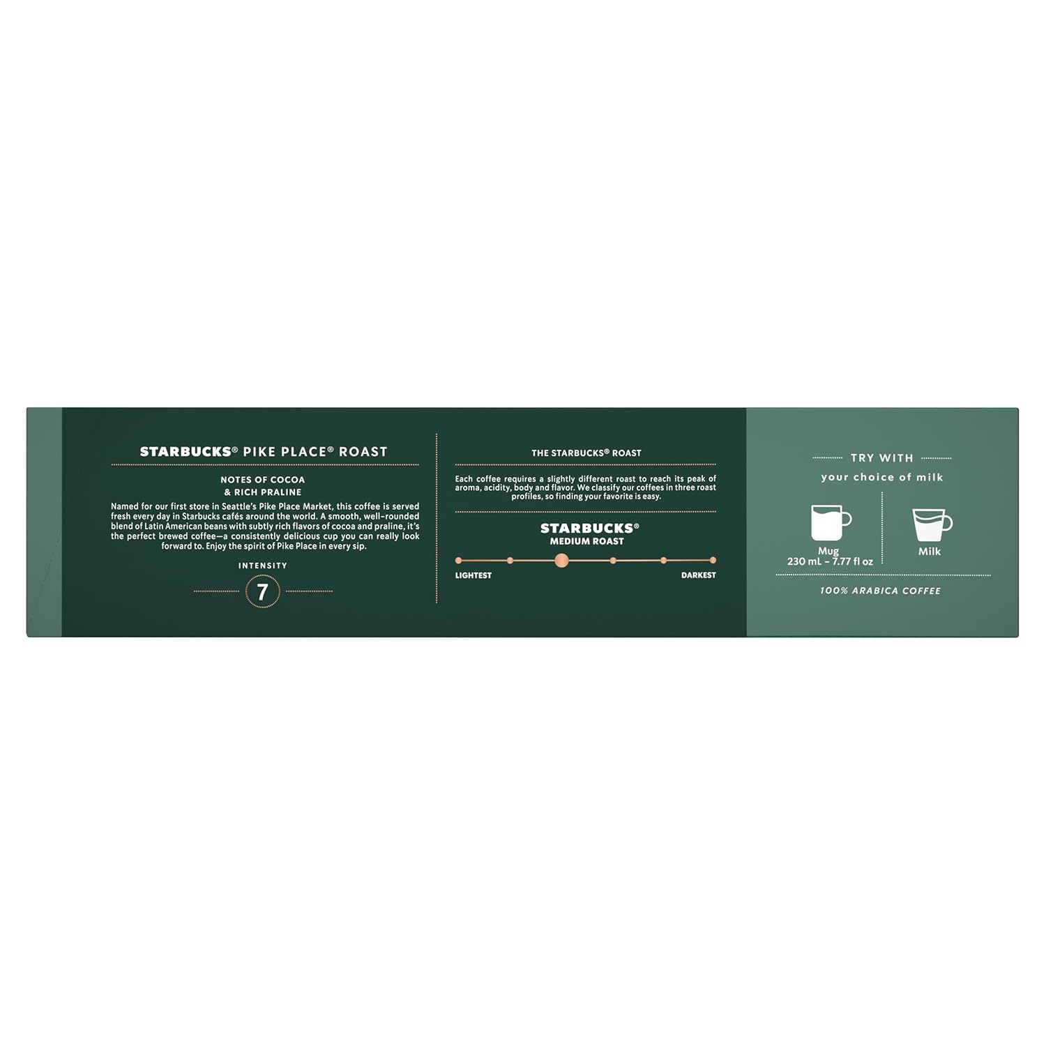 Starbucks by Nespresso Vertuo Coffee Pods - Pike Place Medium Roast, 30-Count, 7.8 oz Brews