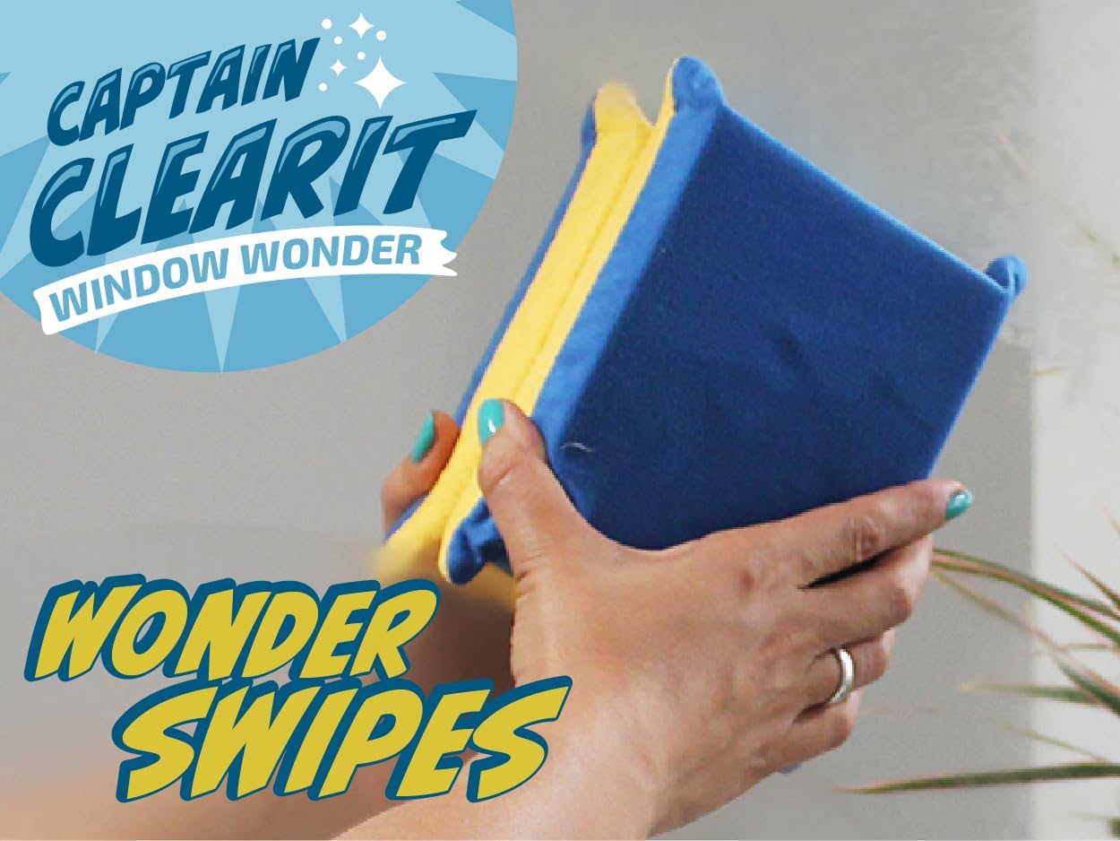 Skiennix Window Cleaner Tool - Non-Scratch, Super Absorbent Sponges for Car Glass | 2-Pack, 6 x 4.5 x 2 in