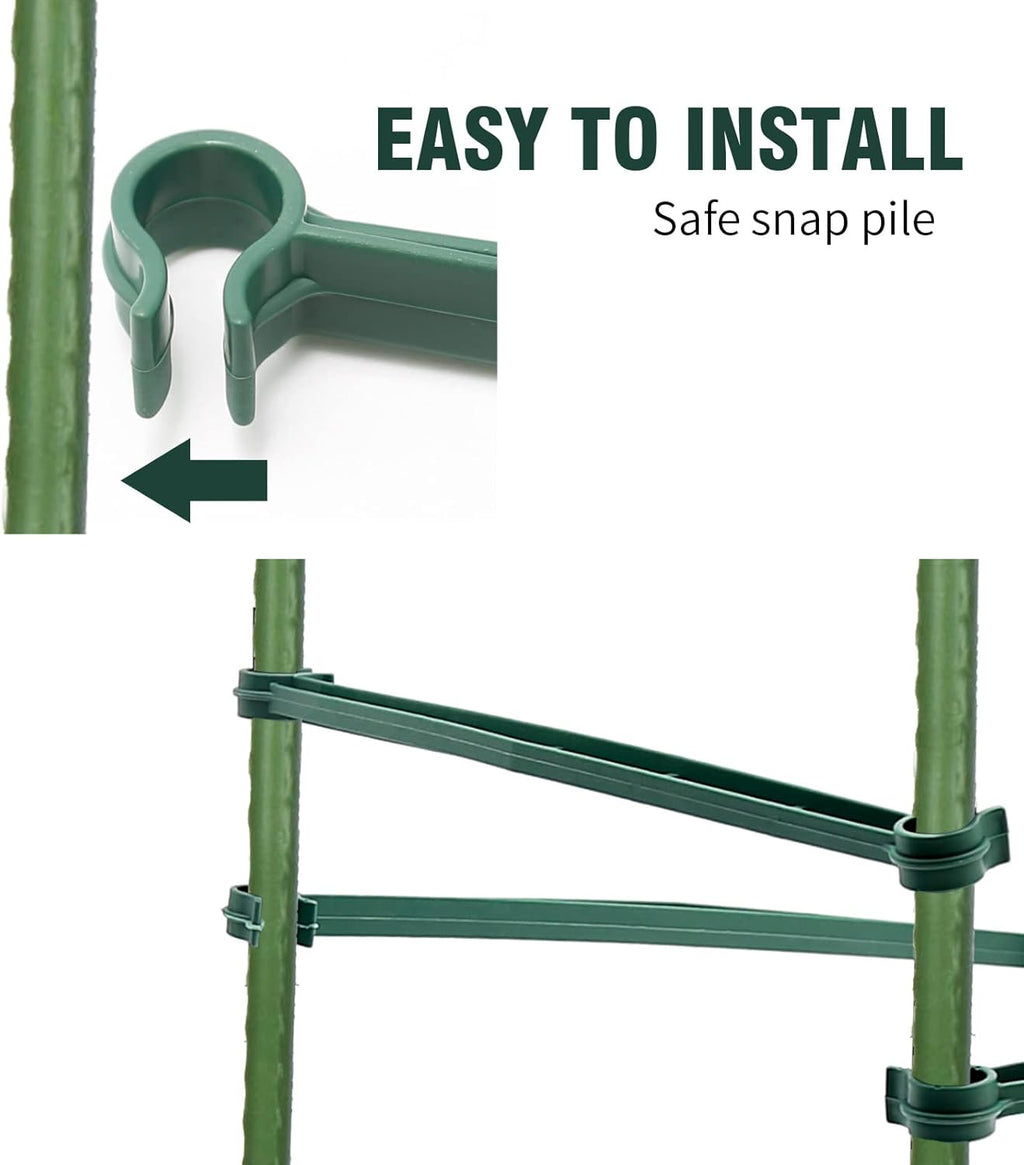 Skiennix 100PCS Tomato Cage Stake Arms - 11.8 Inches Expandable Trellis Connectors for Climbing Plants