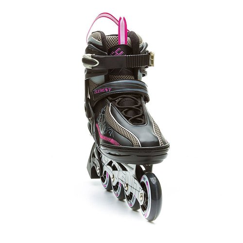 5th Element Lynx Inline Skates Women with Adjustable Strap 80mm Wheels Soft Boot Fit for Comfort | Roller Derby Long Distance Skating for Recreational Fitness & Street Hockey (7.0-Black/Purple)