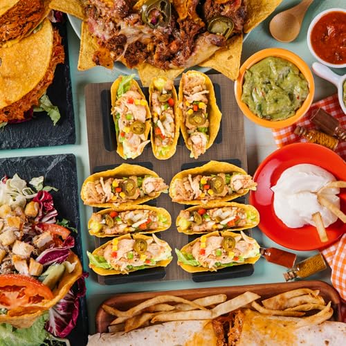 7 Pcs Black Taco Holder Stands - Microwave & Dishwasher Safe