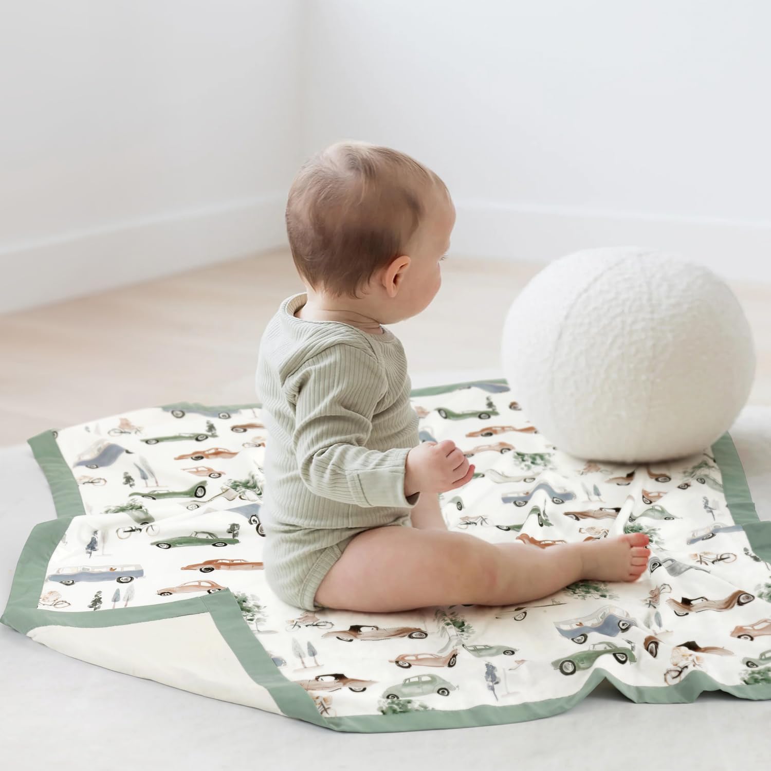 GRSSDER Cotton Muslin Quilt Blanket - Silky Soft and Breathable Baby Blanket Quilt, Oversized Muslin Blankets for Newborns, Toddlers & Kids, 6 Layers Reversible Design for All Seasons, 40" x 50"