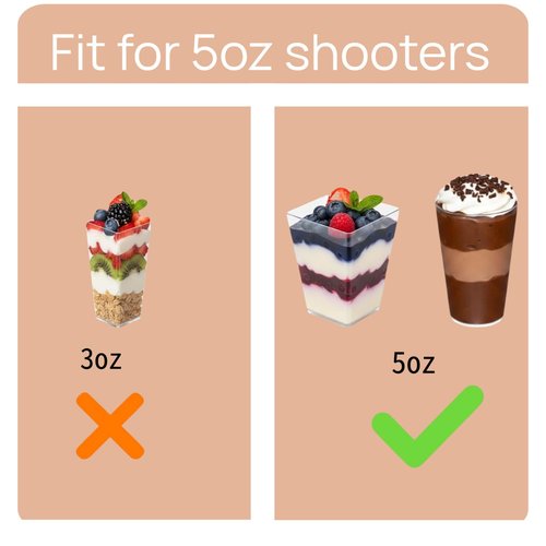 JRWTY Dessert Shooter Boxes, 6-Pack, Holds 12 Count 5 oz Dessert Shooters, Food-Grade Carrier Containers