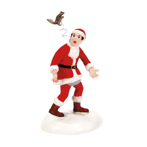 Department 56 Snow Village Accessories National Lampoon's Christmas Vacation Squirrel Figurine, 4 Inch, Multicolor
