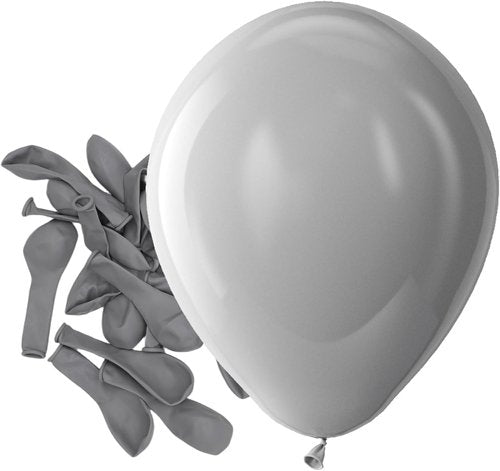 Bezente Gray Latex Party Balloons - 150 Pack of 5-Inch Matte Pastel Grey Helium Balloons for Celebrations