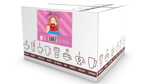 Crave Beverages Flavored Coffee Pods - Cinnamon Single Serve for Keurig K-Cup Brewers | 100 Count