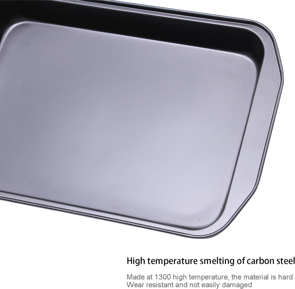 Skiennix Large Rectangular Baking Pan - Non-Stick Carbon Steel Cake Mold | 17 Inches