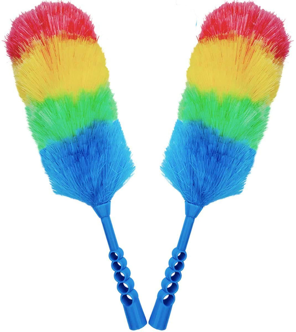 Tockrop 2 Pack Upgrade 19” Static Duster Beandable and Washable - More Fibers Bigger Head Less Loss of Fiber Duster