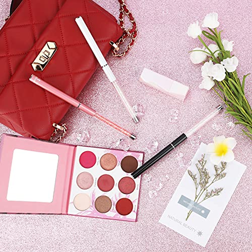 G2PLUS 3-Piece Portable Eyebrow and Eyelash Spoolie Brushes with Protective Cap