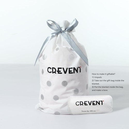 CREVENT 2Pcs 30''X40'' Cute Cozy Fluffy Warm Baby Blankets for Infants Toddlers' Bedding Crib Cot Stroller - Grey Cloud + Avocado Green