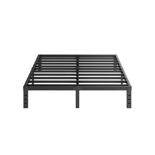 Furnitui 12 Inch High Metal Queen Bed Frame, Platform Bed Frame Queen Size No Box Spring Needed, Easy Assembly, Noise Free, Sturdy, Black