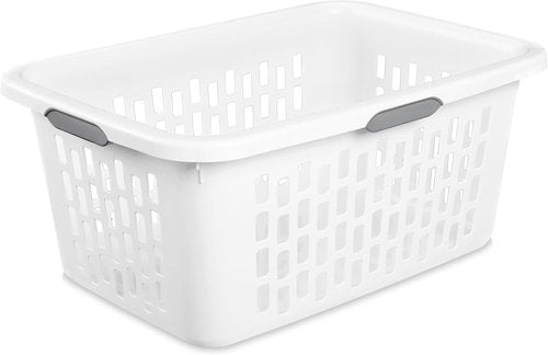 Large Plastic Laundry Basket by [Brand Name] - 2 Bushel Capacity, Durable & Collapsible with 4 Comfort Grip Handles | Ideal for Bedroom, Laundry Room & Dorm