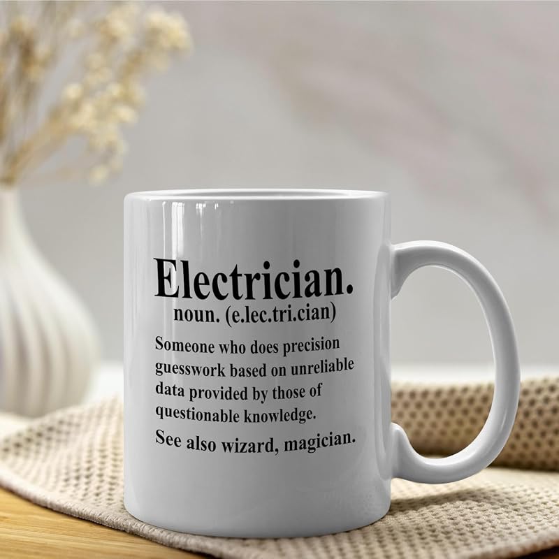 Electrician Definition Coffee Mugs 11oz - NATSUNO Variation of THIS listing