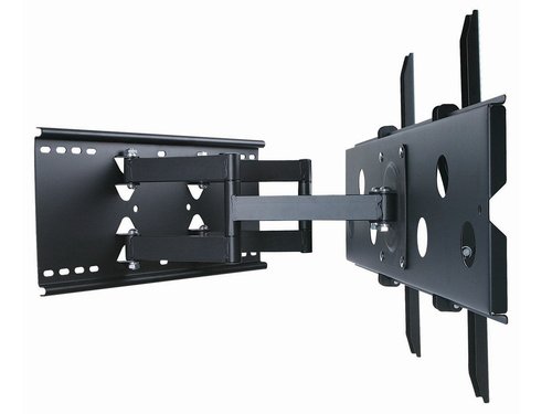 Monoprice Commercial Full Motion TV Wall Mount Bracket for 32" to 60" TVs up to 175lbs, Max VESA 750x450, Heavy Duty Works with Concrete and Brick