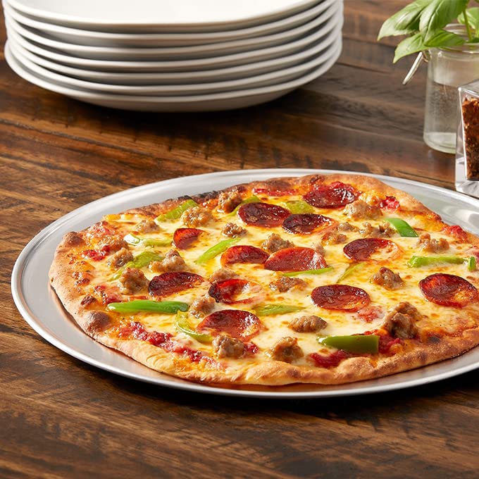 15-Inch Aluminum Wide Rim Pizza Pan - Heavy Duty TP Series