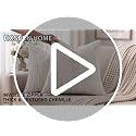 HOSHEN HOME Black Chenille Throw Pillow Covers 18x18 Inch Set of 2