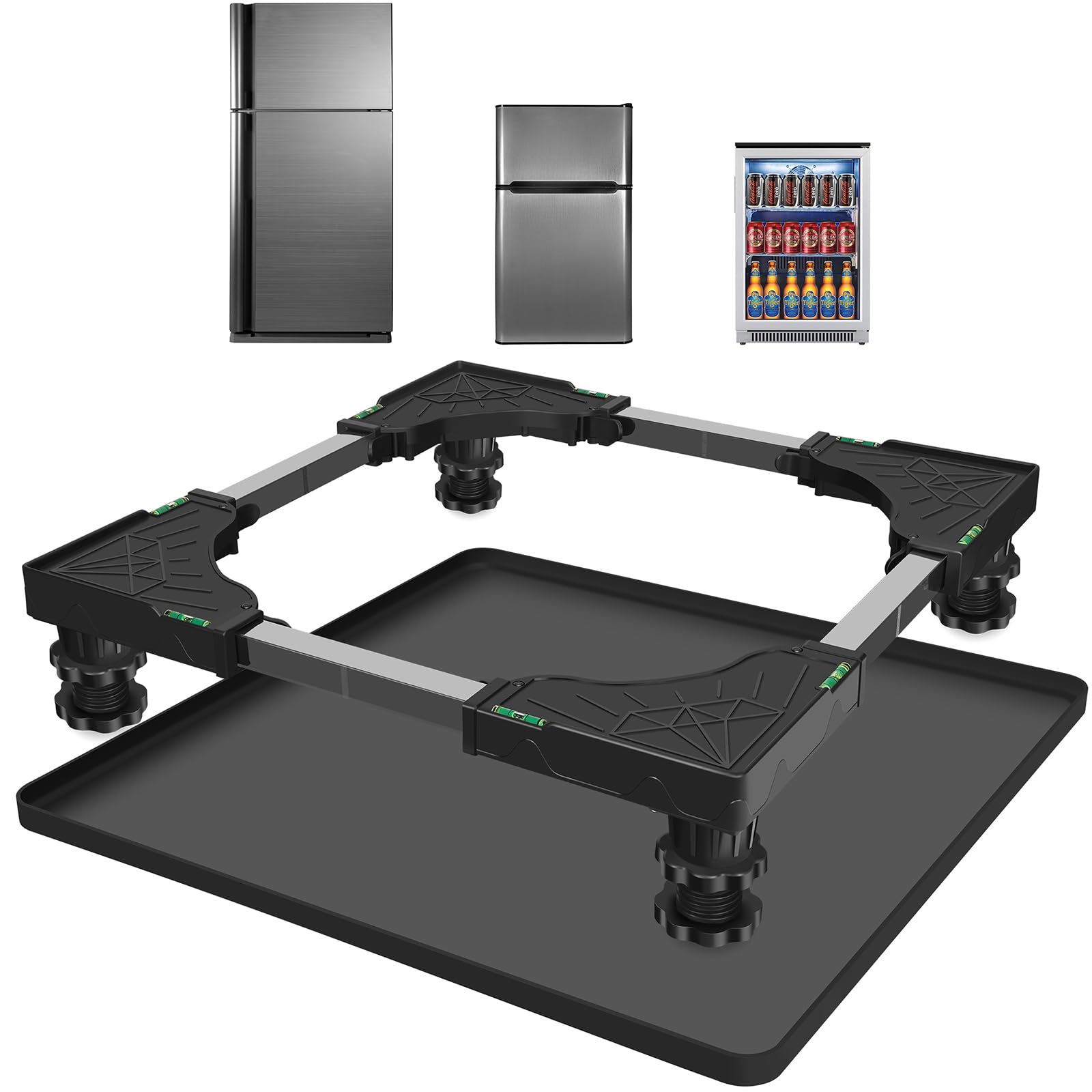 WUDIALIEN Portable Air Conditioner Silicone Mat, Ice Maker Mat (Black, 20'' x 20'')