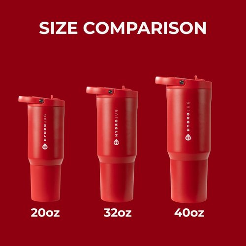 HydroJug Sport - 32oz Stainless Steel Tumbler with Straw | Vacuum Insulated & Leakproof, Ergonomic Design