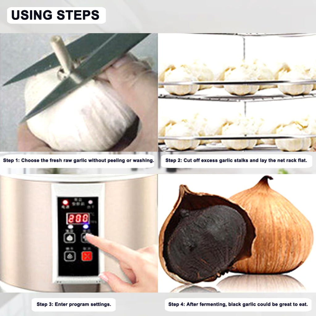 INTBUYING 110V 5L Garlic Fermenter - Automatic Black Garlic Maker - Intelligent Control