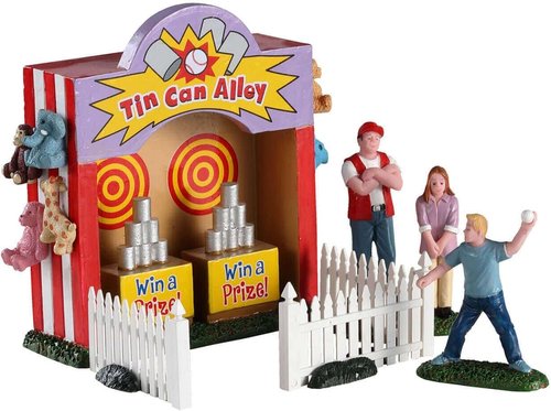 Lemax Tin Can Alley - Charming Set of 7 Collectible Figurines for Holiday Decor