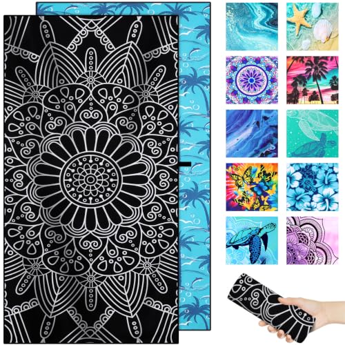 Genovega Oversized Microfiber Beach Towel - Quick Dry, Sandproof & Compact