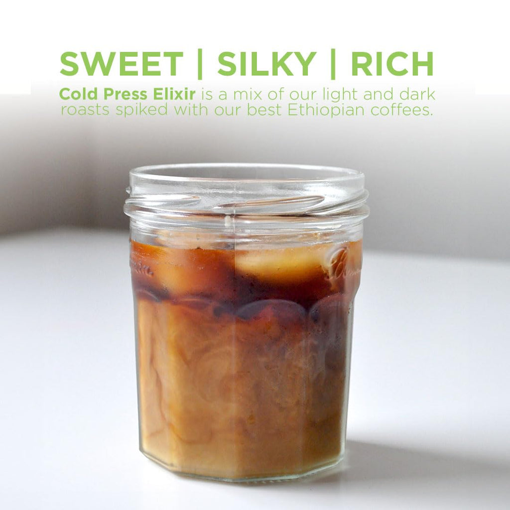 Tiny Footprint Coffee - Organic Cold Press Elixir Cold Brew | Blend of Light & Dark Roasts, Whole Bean Coffee | Fair Trade, Shade Grown & Carbon Negative | 3 Pounds