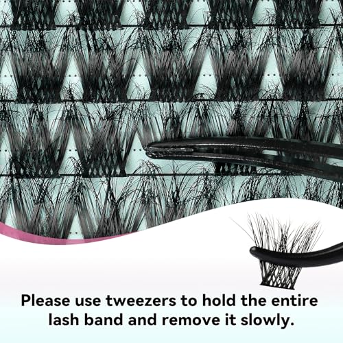 AMZGIRL Lash Clusters 144 PCS D Curl 10-18mm Individual Eyelashes