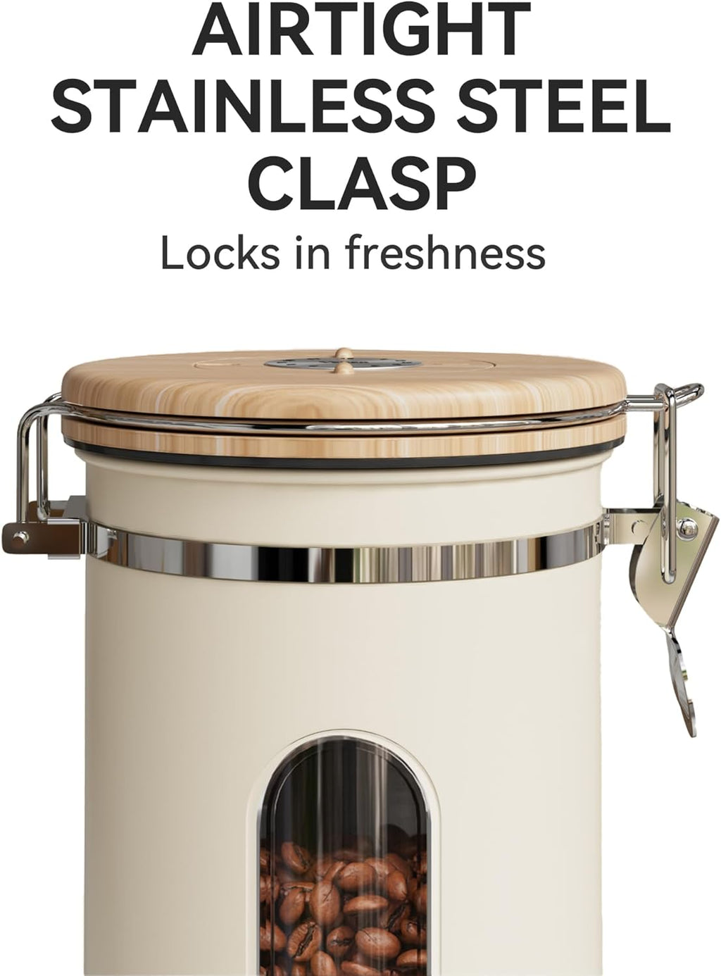 OlarHike 144QT Lockable Storage Bin - Durable & Versatile | Includes 22oz Cream Coffee Canister