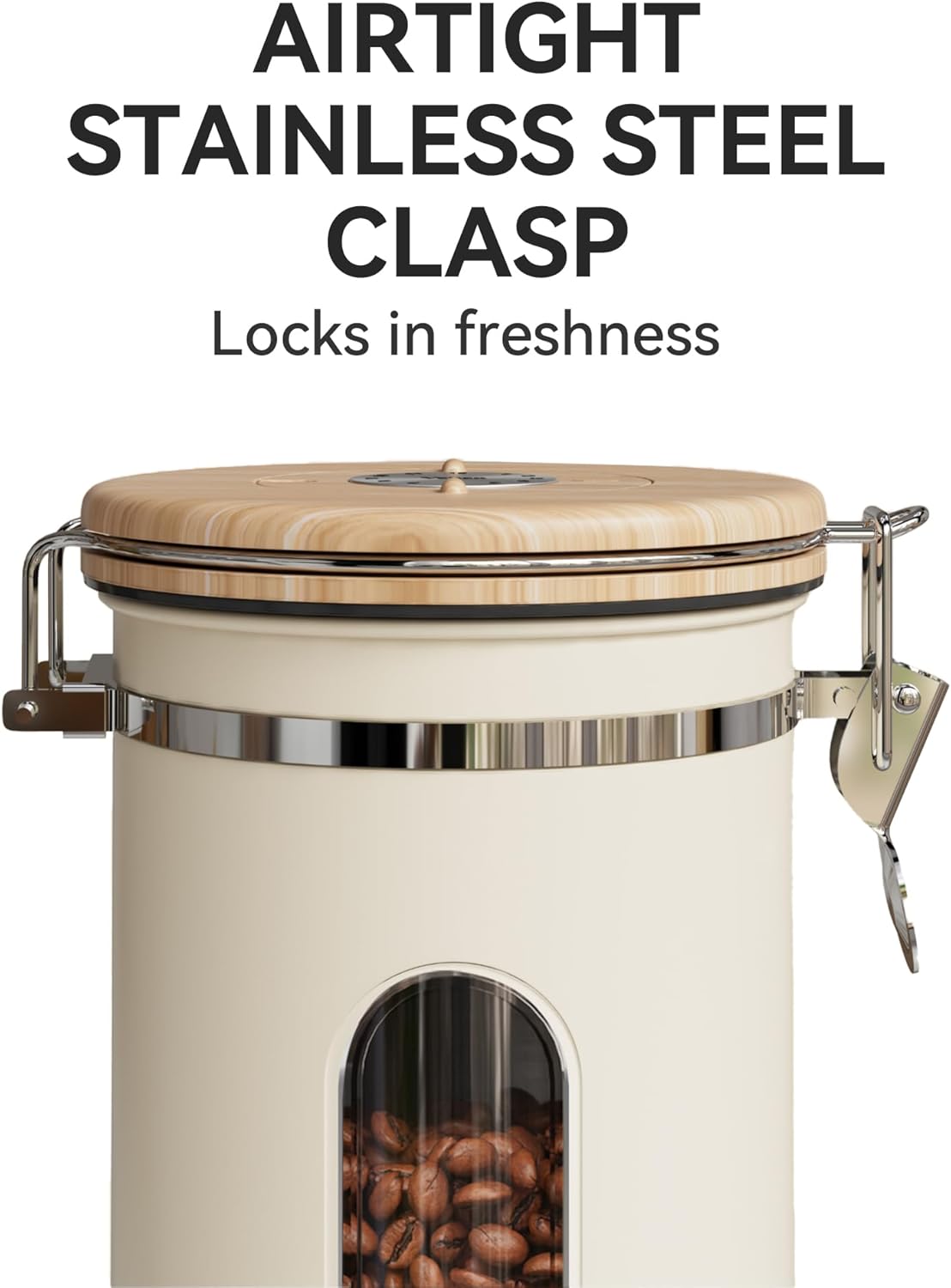 OlarHike 144QT Lockable Storage Bin - Durable & Versatile | Includes 22oz Cream Coffee Canister