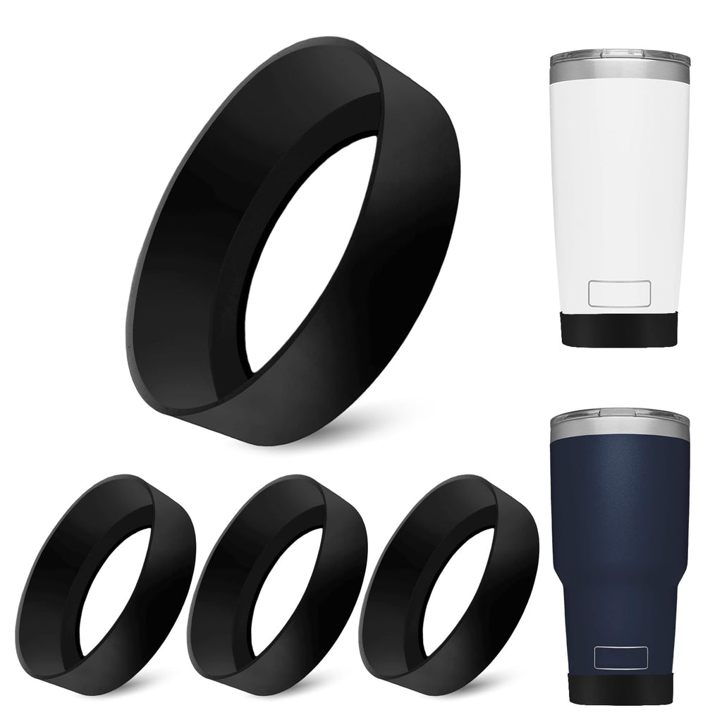 YQQYG 4 PCS Silicone Boot for Tumbler 20oz 30oz, Non-slip Tumbler Boot Sleeve, Water Bottle Bottom Protector Silicone Sleeve for Mug Cup