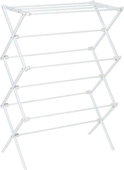 Honey-Can-Do Collapsible Laundry Drying Rack - Portable & Space-Saving Metal Clothes Dryer | Ideal for Indoor/Outdoor Use, White