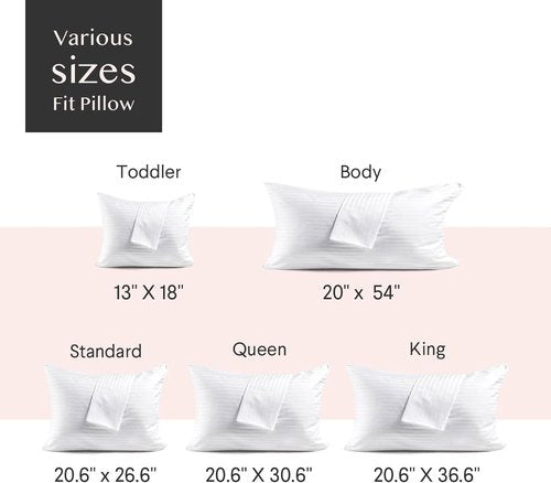 FAUNNA 600TC Cotton Pillow Protectors - Hotel Grade, Oeko-TEX Certified, Standard Size (20x26), 4 Pack | White