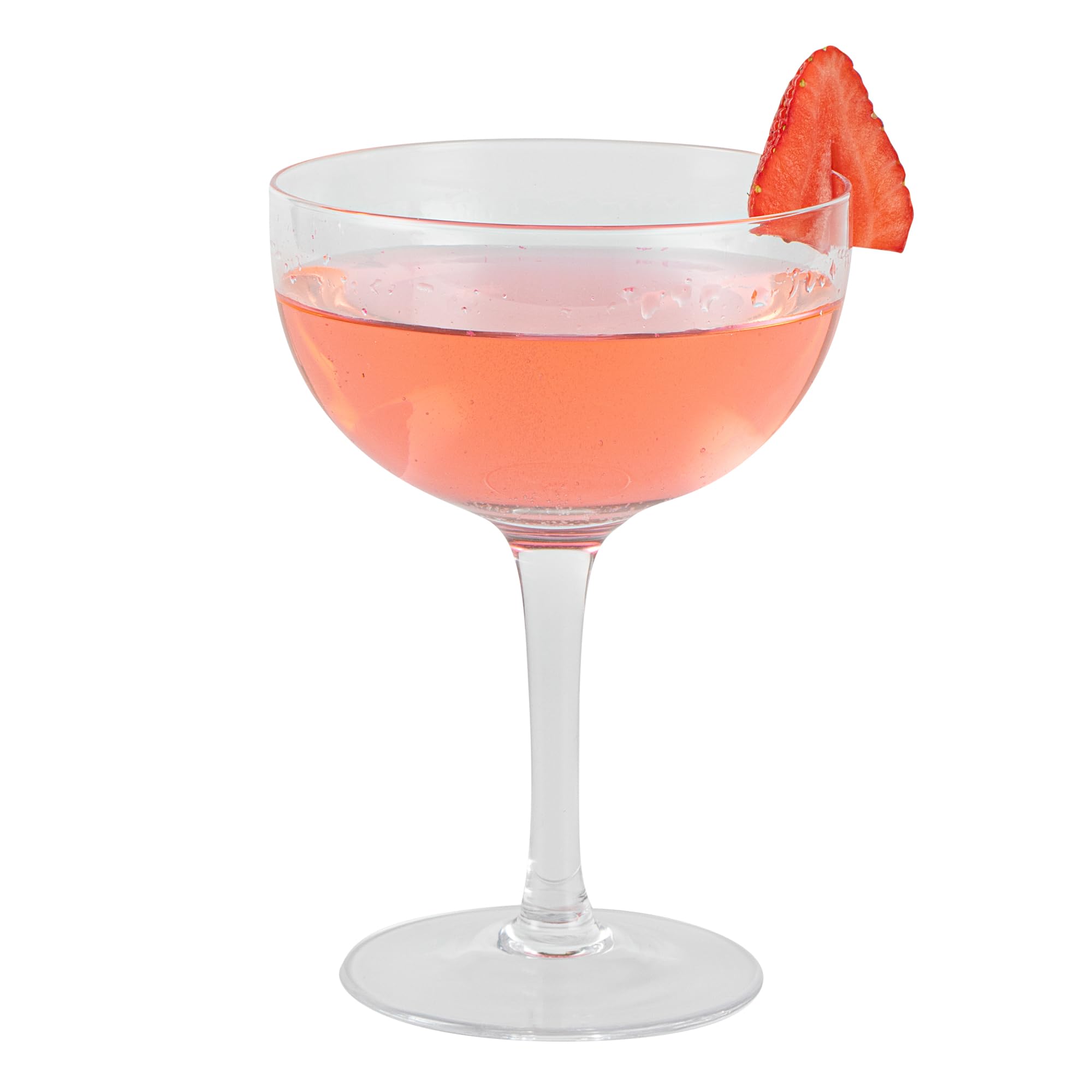 Restaurantware-Vetri 8 Ounce Coupe Glasses, 24 Dishwashable Martini Glasses - No Lead, Long Stemmed, Clear Glass Cocktail Drinkware, For Hosting Parties, Serve Margarita, Cosmopolitan, And More