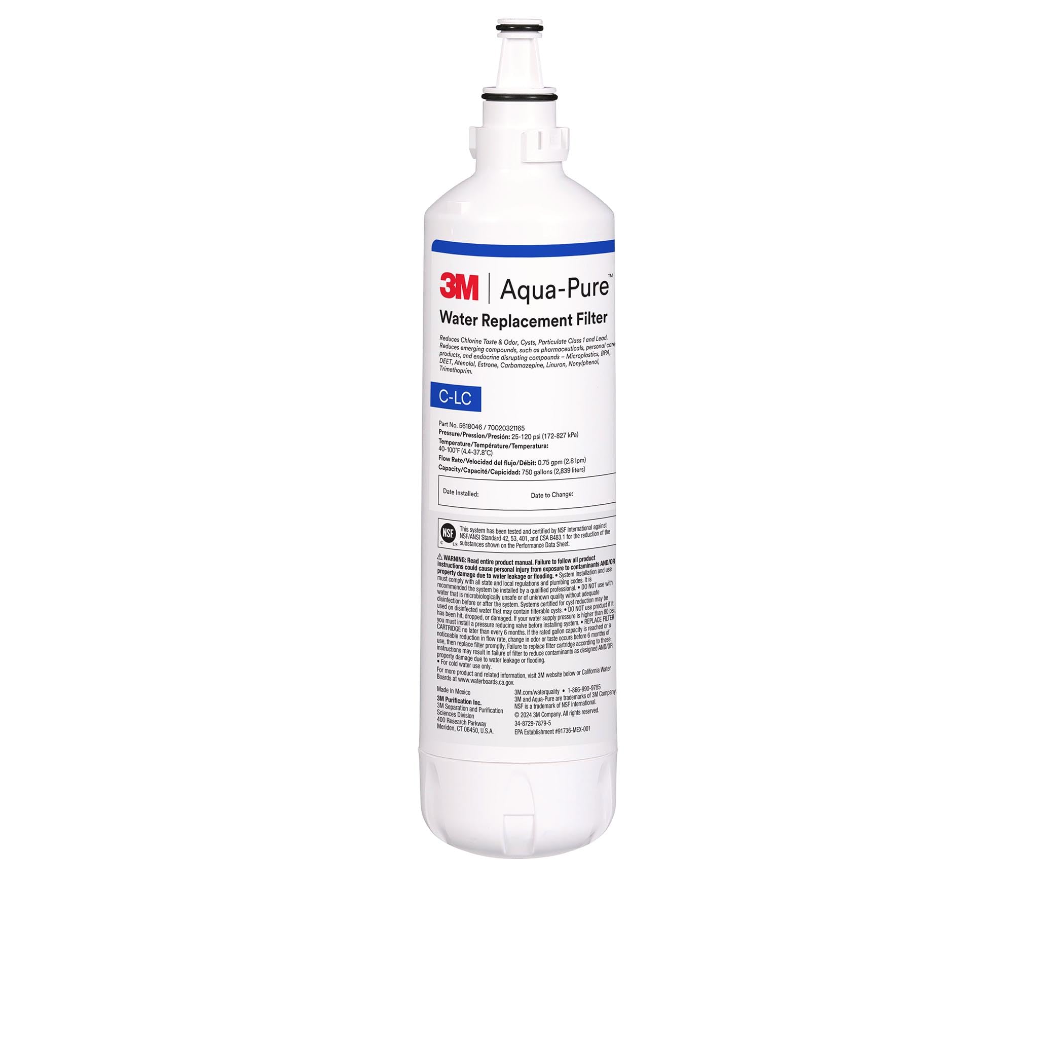 3M Under Sink Dedicated Faucet Water Filter Cartridge AP Easy C-LC