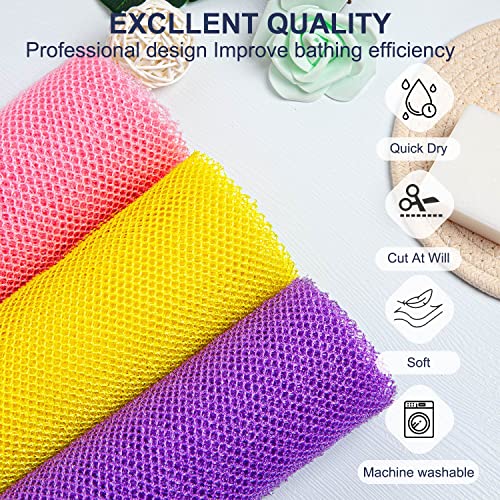 GIGULES African Exfoliating Net Sponge - Long Body Scrubber Washcloth