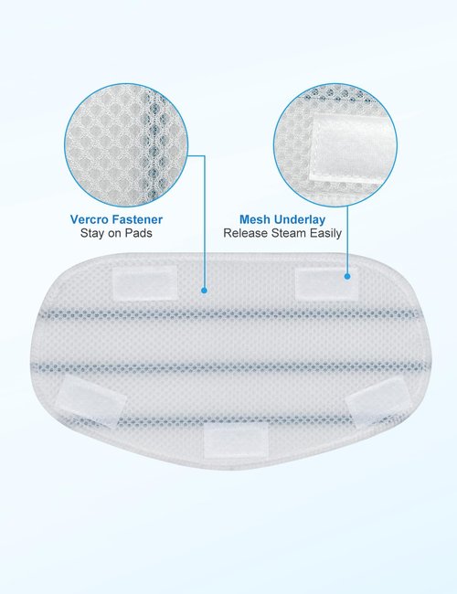 Steam Mop Pads Compatible with PurSteam ThermaPro 10-in-1 and ThermaPro 211 Steam Mop Cleaner Microfiber Pur steam Mop Replacement Pads Washable Reusable Steam Mop Pads for Steamer Floor Cleaning