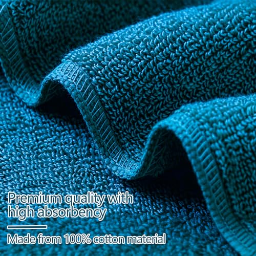Meishiqi Luxury 100% Cotton Hand Towels, 2-Pack, 12" x 27", Light Blue