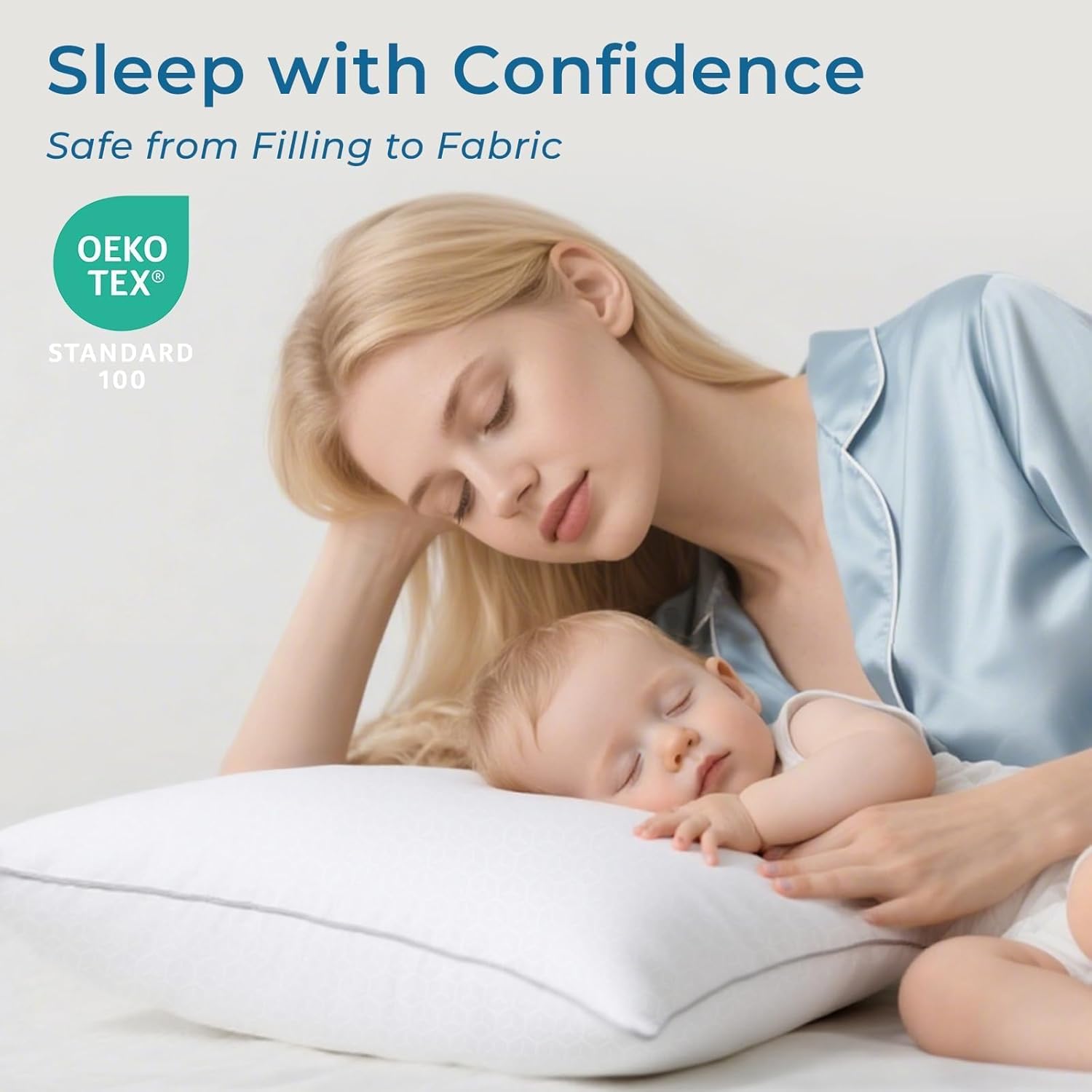 Sasttie King Size Pillows - Set of 4 Supportive Down Alternative | Oeko-Tex Certified, Hotel Quality