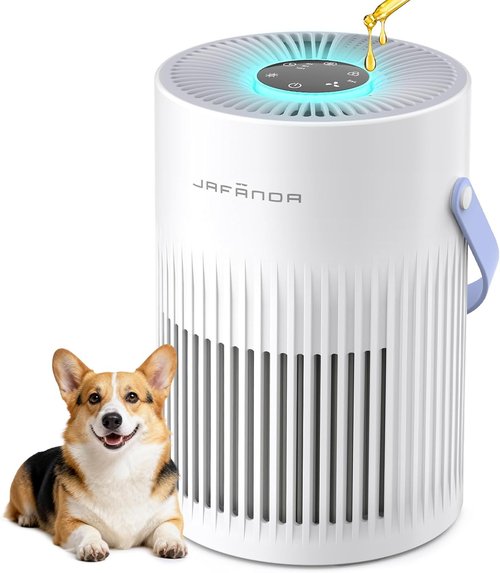 Jafända HEPA Air Purifier - Quiet Portable Air Cleaner for Home & Office | Ideal for Pet Dander, Dust & Odors (White)