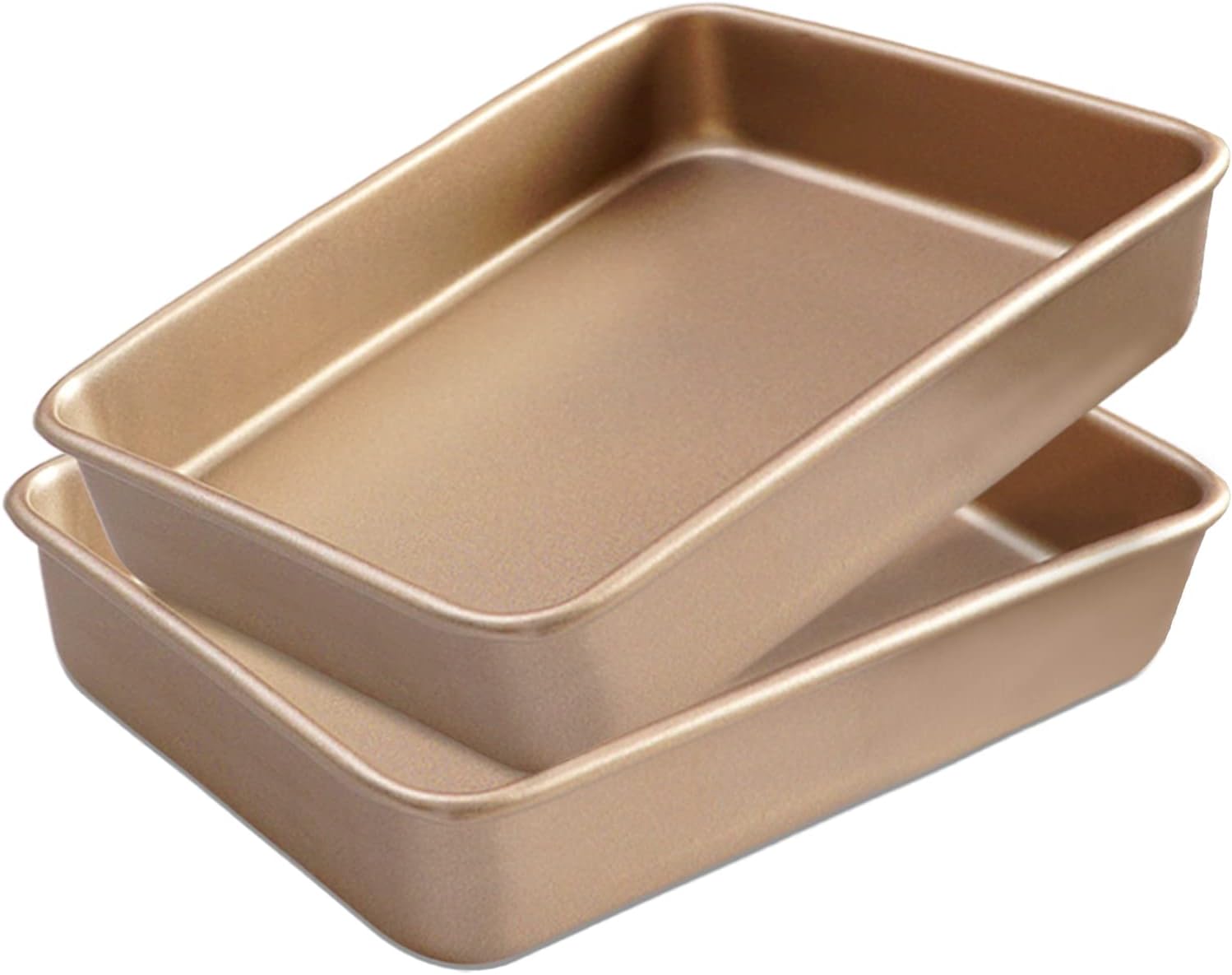 2 Pack Nonstick Baking Sheet Pans by [Brand Name] - Deep Cookie & Brownie Trays | 12.7x10.6x2.4 Inches, Easy Clean & Food Safe
